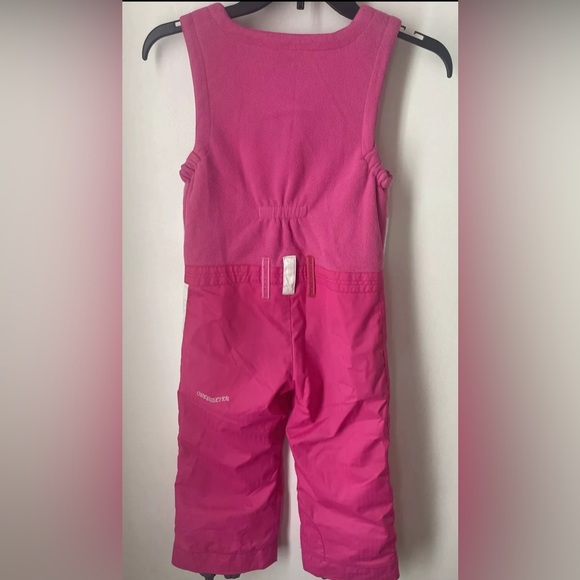 Girls Obermeyer Pink Jacket Snowsuit Hood Sz 5 Winter Ski Snowboard - Picture 10 of 15